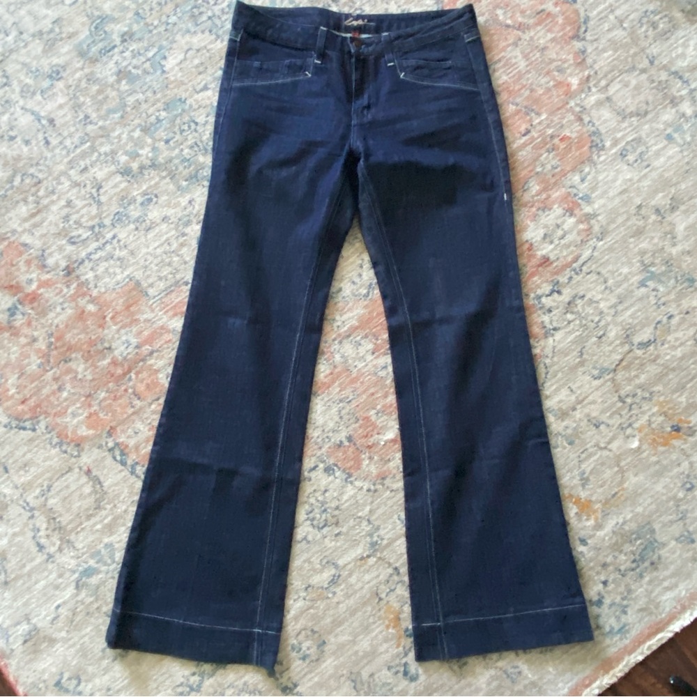 Lofi Denim Jeans Bootcut Flare Dark Wash Anthropologie Dna Bells
